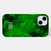 Groene Waterverf Case-Mate iPhone Case (Achterkant (horizontaal))