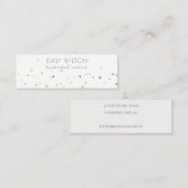 Groene Waterverf Confetti Stud oorscherm Mini Visitekaartje (Voorkant / Achterkant)