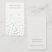 Groene Waterverf Confetti Stud oorscherm Visitekaartje (Voorkant / Achterkant)