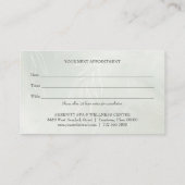 Groene Waterverf Dag Spa en Wellness Afspraak Visitekaartje (Achterkant)