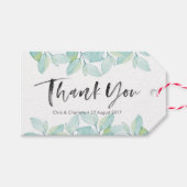 Groene waterverf Dank u labels | Favoriete labels Cadeaulabel (Voorkant (Horizontaal))