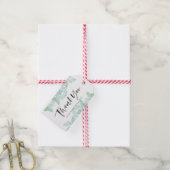 Groene waterverf Dank u labels | Favoriete labels Cadeaulabel (Met Touw)