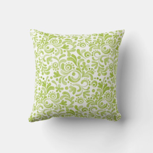 Groene Waterverf de heer&Mrs NAME Wedding DATE Ele Kussen (Achterkant)