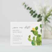 GROENE WATERVERF DESERT CACTUS BEWAREN DE DATUM AANKONDIGINGSKAART (Staand voorkant)