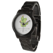 GROENE WATERVERF DESERT CACTUS BEWAREN DE DATUM-VE HORLOGE (Gekanteld)