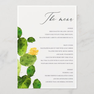 GROENE WATERVERF DESERT CACTUS FLOWER MENU