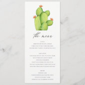 GROENE WATERVERF DESERT CACTUS FLOWER MENU (Voorkant)