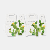 GROENE WATERVERF DESERT CACTUS FLOWER MONOGRAM BEDANKDOOSJES (Uitgevouwen)