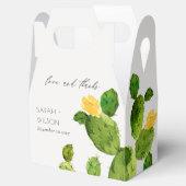 GROENE WATERVERF DESERT CACTUS FLOWER MONOGRAM BEDANKDOOSJES (Geopend)