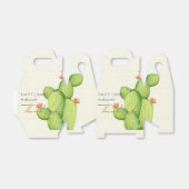 GROENE WATERVERF DESERT CACTUS FLOWER MONOGRAM BEDANKDOOSJES (Uitgevouwen)