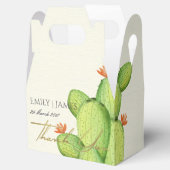GROENE WATERVERF DESERT CACTUS FLOWER MONOGRAM BEDANKDOOSJES (Geopend)