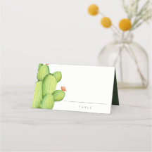GROENE WATERVERF DESERT CACTUS FLOWER MONOGRAM