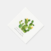 GROENE WATERVERF DESERT CACTUS FLOWER MONOGRAM SERVET (Hoek)