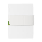 GROENE WATERVERF DESERT CACTUS FLOWER MONOGRAM UITNODIGINGEN WIKKEL (Achterkant Voorbeeld)