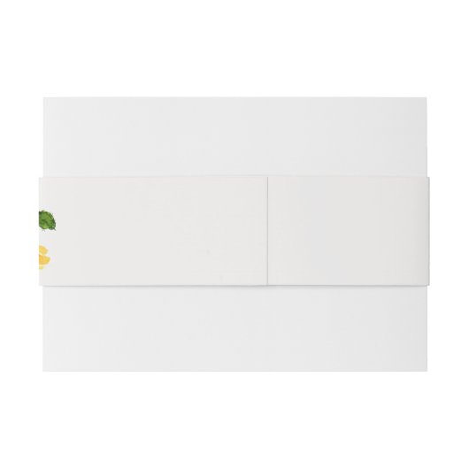 GROENE WATERVERF DESERT CACTUS FLOWER MONOGRAM UITNODIGINGEN WIKKEL (Achterkant Voorbeeld)