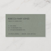 GROENE WATERVERF DESERT CACTUS FLOWER MONOGRAM VISITEKAARTJE (Achterkant)