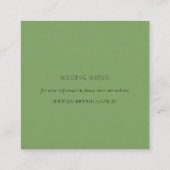 GROENE WATERVERF DESERT CACTUS FLOWER WEDING VIERKANTE VISITEKAARTJE (Achterkant)