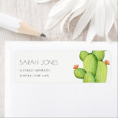 GROENE WATERVERF DESERT CACTUS-STROOMADRES ETIKET (Insitu)