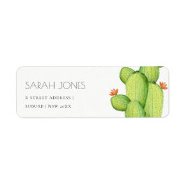 GROENE WATERVERF DESERT CACTUS-STROOMADRES ETIKET