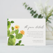 GROENE WATERVERF DESERT CACTUS-STROOMINFORMATIE KAART (Staand voorkant)