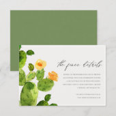 GROENE WATERVERF DESERT CACTUS-STROOMINFORMATIE KAART (Voorkant / Achterkant)