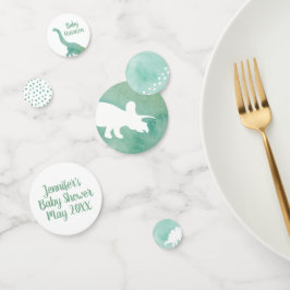 Groene Waterverf Dinosaur Baby shower Confetti