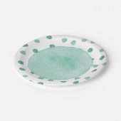 Groene Waterverf Dinosaur Baby shower Papieren Bordje (Gekanteld)