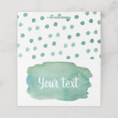 Groene Waterverf Dinosaur Baby shower Plaatskaartje (Buitenkant ongevouwen)