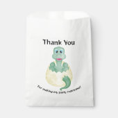Groene Waterverf Dinosaur Birthday Baby shower Bedankzakje (Voorkant)