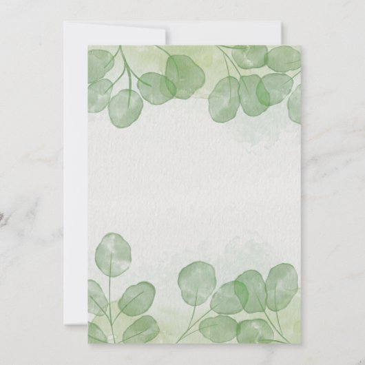 Groene Waterverf Eenden en Ei Baby shower Kaart (Achterkant)