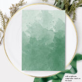 Groene Waterverf, Elegant Monogram Wedding Invitat Kaart