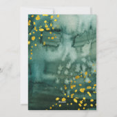 Groene Waterverf en gouden geloof | Foto Feestdagenkaart (Achterkant)