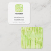 Groene Waterverf en wit ventilator Visitekaartje (Voorkant / Achterkant)