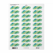 Groene Waterverf Etiket (Full Sheet)