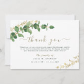 Groene Waterverf Eucalyptus Begrafenis Dank u Opme Kaart (Voorkant)