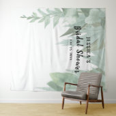 Groene Waterverf Eucalyptus Bruidsdouche Wandkleed (In Situ (horizontaal))