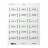Groene waterverf eucalyptus etiket (Full Sheet)