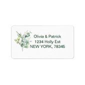 Groene waterverf eucalyptus label (Voorkant)