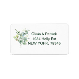 Groene waterverf eucalyptus label