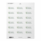 Groene waterverf eucalyptus label (Full Sheet)