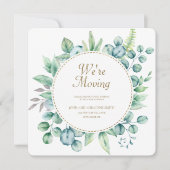 Groene Waterverf Eucalyptus Leaves Change Address (Voorkant)