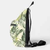 Groene Waterverf Eucalyptus Print gesneden naaizak Sling Bag (Rechts)