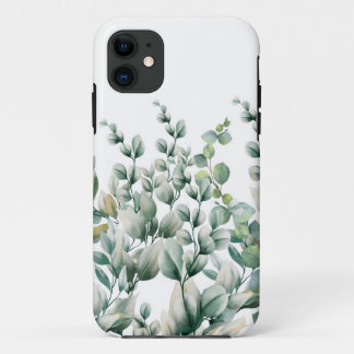 Groene Waterverf Eucalyptusblad Case-Mate iPhone Case