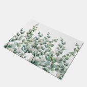 Groene Waterverf Eucalyptusblad Deurmat (Schuin)