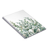 Groene Waterverf Eucalyptusblad Notitieboek (Rechterzijde)