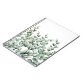 Groene Waterverf Eucalyptusblad Notitieboek (Linkerzijde)