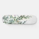 Groene Waterverf Eucalyptusblad Persoonlijk Skateboard (Horizontaal)