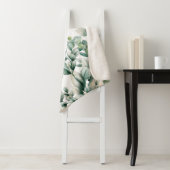 Groene Waterverf Eucalyptusblad Sherpa Deken (In situ)