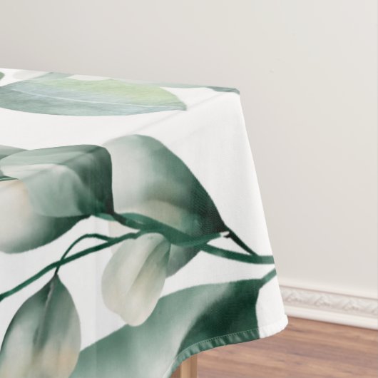 Groene Waterverf Eucalyptusblad Tafelkleed (Voorbeeld)