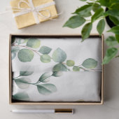 Groene Waterverf Eucalyptusblad Tissuepapier (Geschenk)